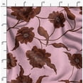 thumbnail image 2 of Soimoi Pure Silk Brown Fabric By the Yard - 42 Inch Wide -Florals Print Fabric - Elegant and Timeless Patterns for Fashion and Home Decor Printed Fabric, 2 of 6