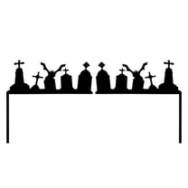 Door Corner Decorations, 2-Pack Tombstone Shape Felt Door Frame Ornaments, Right Angle Doorway Decoration For Home Party And Holiday Decor