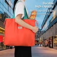 thumbnail image 6 of 2 Pack Reusable Grocery Bags, Washable Shopping Totes Fit in Pocket, Foldable Drawstring Lightweight Grocery Bag for Shopping, 6 of 6