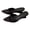 black, variant on Women's Pointed Toe High Heel Mules, Satin Open Back Slip On Dress Sandals