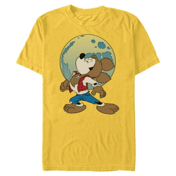 Disney Mickey Mouse Werewolf Halloween Costume - Short Sleeve Blended T-Shirt for Adults - Customized-Putty Snow Heather