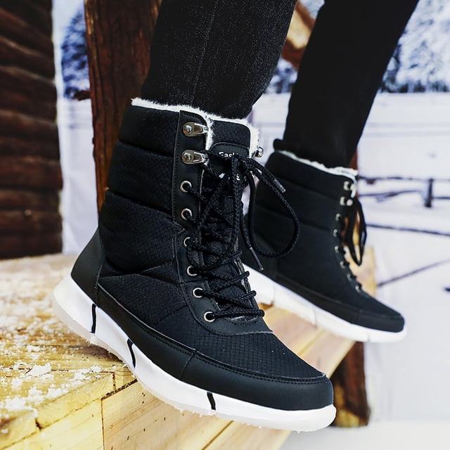 Botas de nieve cálidas y gruesas de caña alta, zapatos de algodón, botas ligeras de talla grande para mujer Wmkox8yii ghj2296