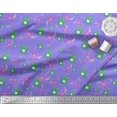thumbnail image 2 of Soimoi Rayon Crepe Fabric Floral & Frog Cartoon Fabric Prints by Yard 46 Inch Wide, 2 of 3