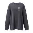 thumbnail image 2 of Gibobby Sudadera navideña mujer Sudadera con capucha de manga larga y cuello redondo para mujer, con estampado de muñecos de nieve navideños, otoño e invierno(Gris,G), 2 of 4