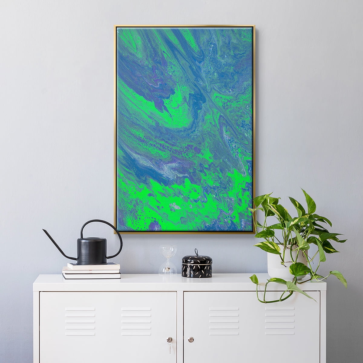 M93 Framed Premium Gallery Wrapped Canvas - Ready to Hang - 27 x 41 - Gold Floating Frame