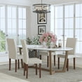 thumbnail image 2 of Flash Furniture Greenwich Series Parsons Chair, Set of 4, Beige LeatherSoft, 2 of 9