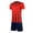 Red, variant on TrendOFT Soccer Uniforms Kids Adults Short Sleeve Training Breathable Sports Team Wear Soccer Blue 5-6 Years