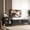 Black, variant on White Wall Mounted 80" TV Stand with 20 - Color LEDs | Keeps Cables Neat in Living Room and Bedroom