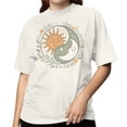 thumbnail image 2 of Floral Yin Yang Women's Off-White T-shirt, 2 of 3