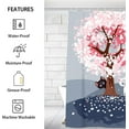 thumbnail image 2 of Cartoon Tree Cat Shower Curtain Fabric Shower Curtain Set with 12 Hooks Waterproof 72 * 72 Inches for Bathroom Beach Caravan Hotel, 2 of 6