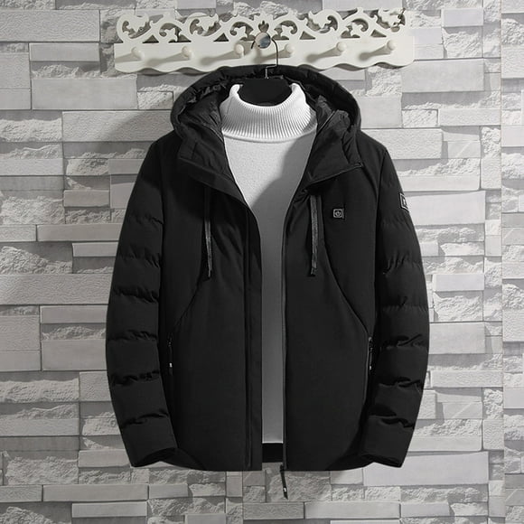MKLEKYY Winter Ski Jacket for Women Women's 4 Hooded Heated Jacket Washable Jacket Heating Pocket Coat Heating 3 Heated Coat