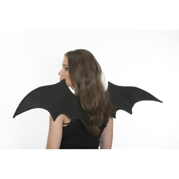 Jacobson Hat Company Halloween Costume Accessory Bat Wings with Elastic Straps,Black,One Size