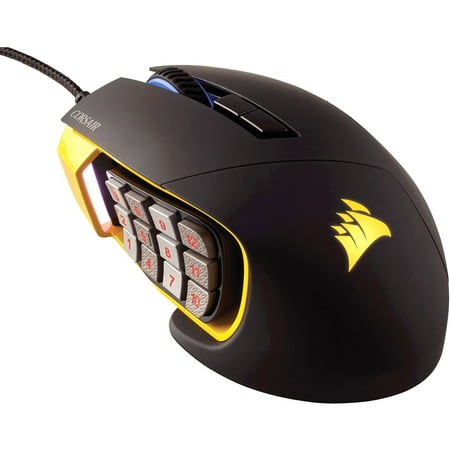 Corsair Scimitar PRO RGB Optical MOBA/MMO Gaming Mouse - Yellow -