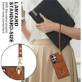 thumbnail image 3 of HCTian for Samsung S23 Plus Lanyard Leather Wallet Card Phone Case Ring Cover, 3 of 7