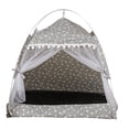 thumbnail image 1 of Cama de la tienda del gato Sunnimix Perrera para gatos con campaña Gris M, 1 of 8