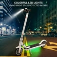 thumbnail image 4 of VIPQV 8.5" Electric Scooter for Adult, Folding Electric Scooter with 350W Motor, 21 MPH Max Speed, 25 Miles Long-Range and Deck Lights, White, 4 of 8