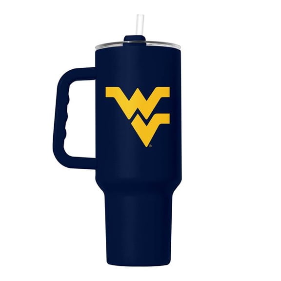 Logo Brands 239-S40PTC-34 West Virginia 40 oz Flipside Powder Coat Tumbler