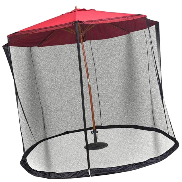 Cateissary Red de sombrilla voladora, dosel para Patio exterior, red para insectos, cremallera ajustable, de jardín, red para insectos, Jardín y Patio
