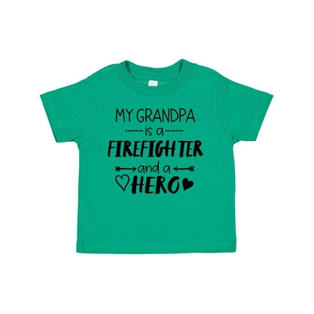 

Inktastic My Grandpa is a Firefighter and a Hero Gift Toddler Boy or Toddler Girl T-Shirt
