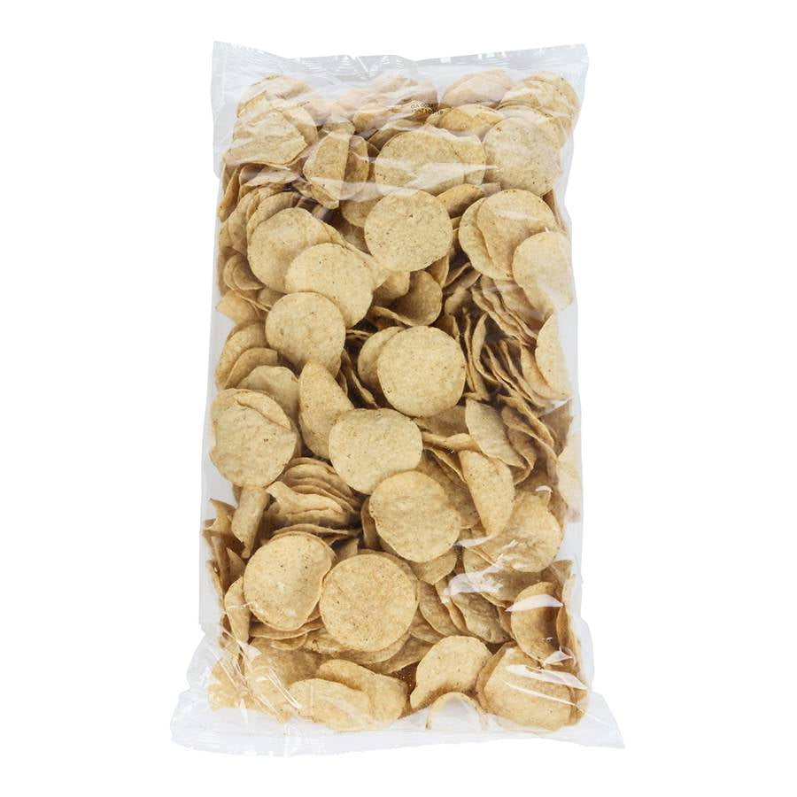 Mission Foods Round Tortilla Chips, White, 2 Pound (Pack of 6