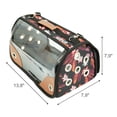 thumbnail image 3 of Small Pet Carrier for Small Dogs and Cats - Waterproof Soft Pet Travel Bag with Meshed Window - TSA Approved Pet Carrier for Cat Travel Bag - 7.9 x 13.8 x 7.9 Inch - Black-Flower, 3 of 8