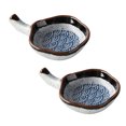 thumbnail image 3 of 2pcs Ceramic Seasoning Dish Sea Wave Pattern Small Flavor Saucer Chopsticks Rack, 3 of 8