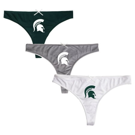 

Women s Concepts Sport Green/Charcoal/White Michigan State Spartans Arctic Three-Pack Thong Underwear Set