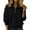 Black, variant on Women's High Neck Half Zip Pullover Sweater, Fold Over Collar Knitted Long Sleeve Top with Quarter Zipper, Lightweight Casual Tunic for Fall Winter Spring Daily Wear