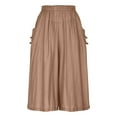 thumbnail image 3 of yillto Women Culottes Wide Leg Palazzo Cropped Pants Summer High Waist Causal Pant with Pockets, 3 of 7