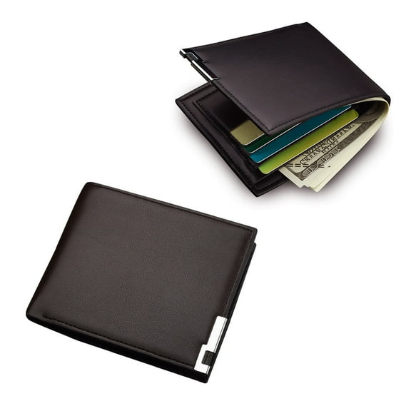 Leather Purse Billfold Holder Wallet for Men Men Coffee