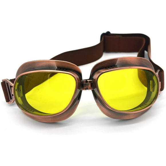 Evomosa Motorcycle Goggles Vintage Pilot Goggles Retro Motocross Goggle Windproof ATV Outdoor Eyewear