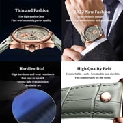 POEDAGAR Fashion Men Watch Top Brand Luxury Waterproof Date Quartz Watches Mens Military Leather Clock Sport Man Wristwatch