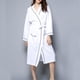 thumbnail image 5 of Batas para mujer, bata de baño lisa con vendaje, pijama largo, ropa de dormir con bolsillo en la cintura y cinturones., 5 of 8