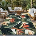 thumbnail image 3 of Fsddascl Tropical Plant Outdoor Rug for Patio/Deck/Porch, Non-Slip Large Area Rug 5 x 8 Ft, Summer Botanical Leaves Floral Country Indoor Outdoor Rugs Washable Area Rugs, Camping Rug Carpet, 3 of 5