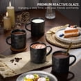 thumbnail image 4 of Vesteel Coffee Cups Set of 4, 14oz Ceramic Mugs Set with Handles, Porcelain Mug for Latte Tea Beer Hot Cocoa, Dishwasher & Microwave Safe, Matte Black, 4 of 8