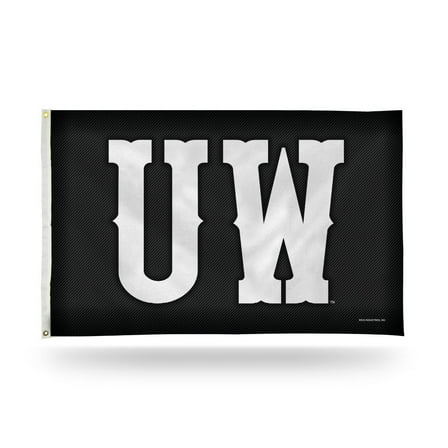 Wyoming-Cowboy's Carbon Fiber Design 3x5 Indoor Outdoor Banner Flag
