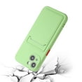 thumbnail image 3 of Allytech Case Compatible with iPhone 15, [Card Holder] [Soft TPU] [Ultra Slim & Lightweight] Shockproof Anti-Fingerprint Case for iPhone 15 - Green, 3 of 7