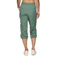 thumbnail image 2 of RBX Active Women's Casual Lightweight Capri Pants for Women With Pockets, Sea Ocean Green Size X-Small, 2 of 5