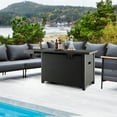 thumbnail image 2 of Gymax Propane Gas Fire Pit Table 52 Inch Propane Fire Pit w/ Wind Guard 50,000 BTU Heat Output Black, 2 of 9