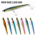 thumbnail image 6 of Multicolor Useful Tackle Outdoor Winter Fishing Minnow Lures Fish Hooks Sinking Pencil Sinking Minnow Baits COLOR C, 6 of 8