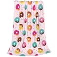 thumbnail image 2 of Fuzoiu Colorful Donuts Print Ultra-Soft Micro Fleece Blanket,All Seasons Flannel Throw, Lightweight Blanket for Bed, Sofa, Couch, Movie Night, Camping, and Travel-80"x60", 2 of 7