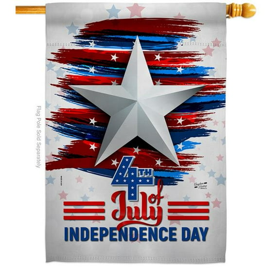 Angeleno Heritage H130374-BO 28 x 40 in. Independence Day Americana Fourth of July Double-Sided Vertical Decoration Banner House & Garden Flag - Yard Gift
