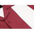 thumbnail image 2 of Liquid West Men's Classic Retro Bowling Shirt ( #10 - White/Burgundy, L), 2 of 3