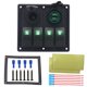 thumbnail image 3 of Panel de interruptores LED verde de 4 unidades con 5V 4.8A Dual, 3 of 4