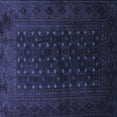 thumbnail image 1 of Ahgly Company Machine Washable Indoor Square Persian Blue Traditional Area Rugs, 5' Square, 1 of 4