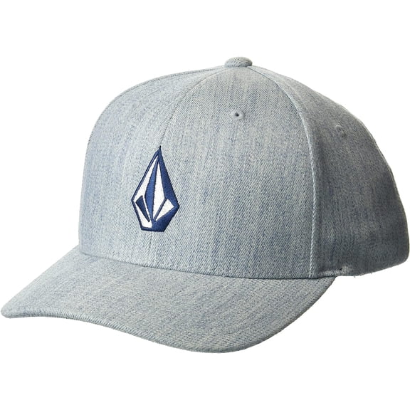 Volcom Men's Regular Full Stone Flexfit Hat Large Blue Combo