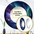 thumbnail image 3 of Designart "Vibrant Northern Lights Aurora s Dance" Aurora Borealis Rund Mirror For Wall Decor - Large Blue Round Print Mirror - Round Traditional Mirror - Wall Mounted Round Large Mirror - 29" x 29", 3 of 6
