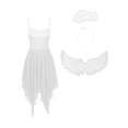 thumbnail image 4 of YiZYiF White Angel Costume for Women Angel Dress and Wings Headband Cosplay Halloween Carnival Party White B L, 4 of 7