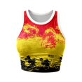 thumbnail image 4 of Bibifish Womens Tank Tops Crew Neck Germany Flag Gradient Print Camisoles Cropped Summer Sleeveless Shirts, 4 of 4