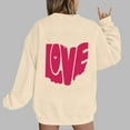 thumbnail image 2 of Valentine Love Heart Sweatshirts for Womens Trendy Oversized Pullover Long Sleeve Cute Y2K Hoodies, 2 of 4